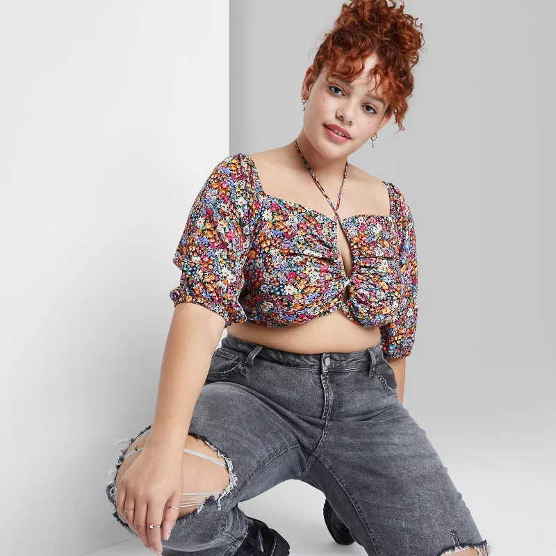 Women's Puff Short Sleeve Woven Top - Wild Fable™ | Target
