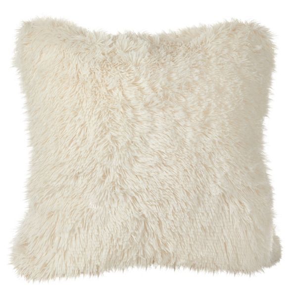 18"x18" Juneau Classic Faux Fur Down Filled Square Throw Pillow - Saro Lifestyle | Target