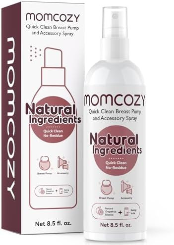 Momcozy Electric Breast Pump Cleaning Spray, Milk Fat Removal, 8.5 Fl Oz | Amazon (US)