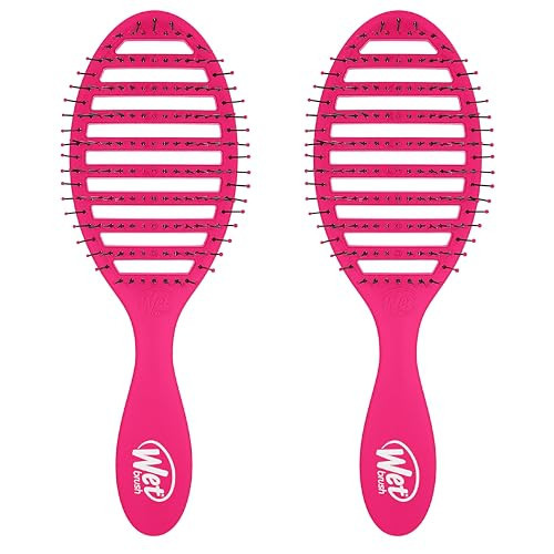Wet Brush Speed Dry Hair Brush - Pink - Vented Design and Ultra Soft HeatFlex Bristles Are Blow Dry Safe With Ergonomic Handle Manages Tangle and Uncontrollable Hair - Pain-Free (Pack of 2) | Amazon (US)