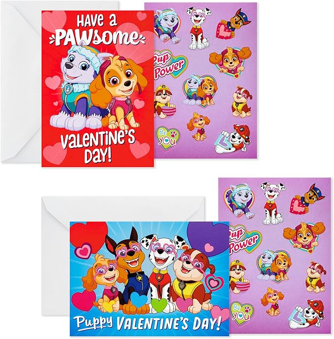 Hallmark Paw Patrol Valentine's Day Cards With Stickers, Kids Assorted (Pack of 24 Cards with Env... | Amazon (US)