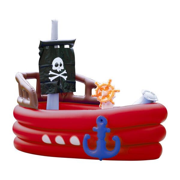 Water Fun Pirate Boat Inflatable Sprinkler Play Center with Pump | Maisonette