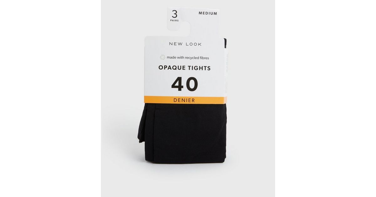3 Pack Black Opaque 40 Denier Tights
						
						Add to Saved Items
						Remove from Saved Item... | New Look (UK)