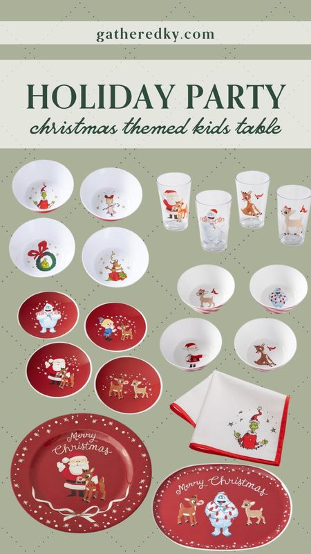 🎄Holiday Party: Christmas Themed Kids Table🎄

Rudolph Plates, Rudolph Cups, The Grinch Plates, Pottery Barn Kids Serveware 

#LTKkids #LTKHoliday #LTKSeasonal