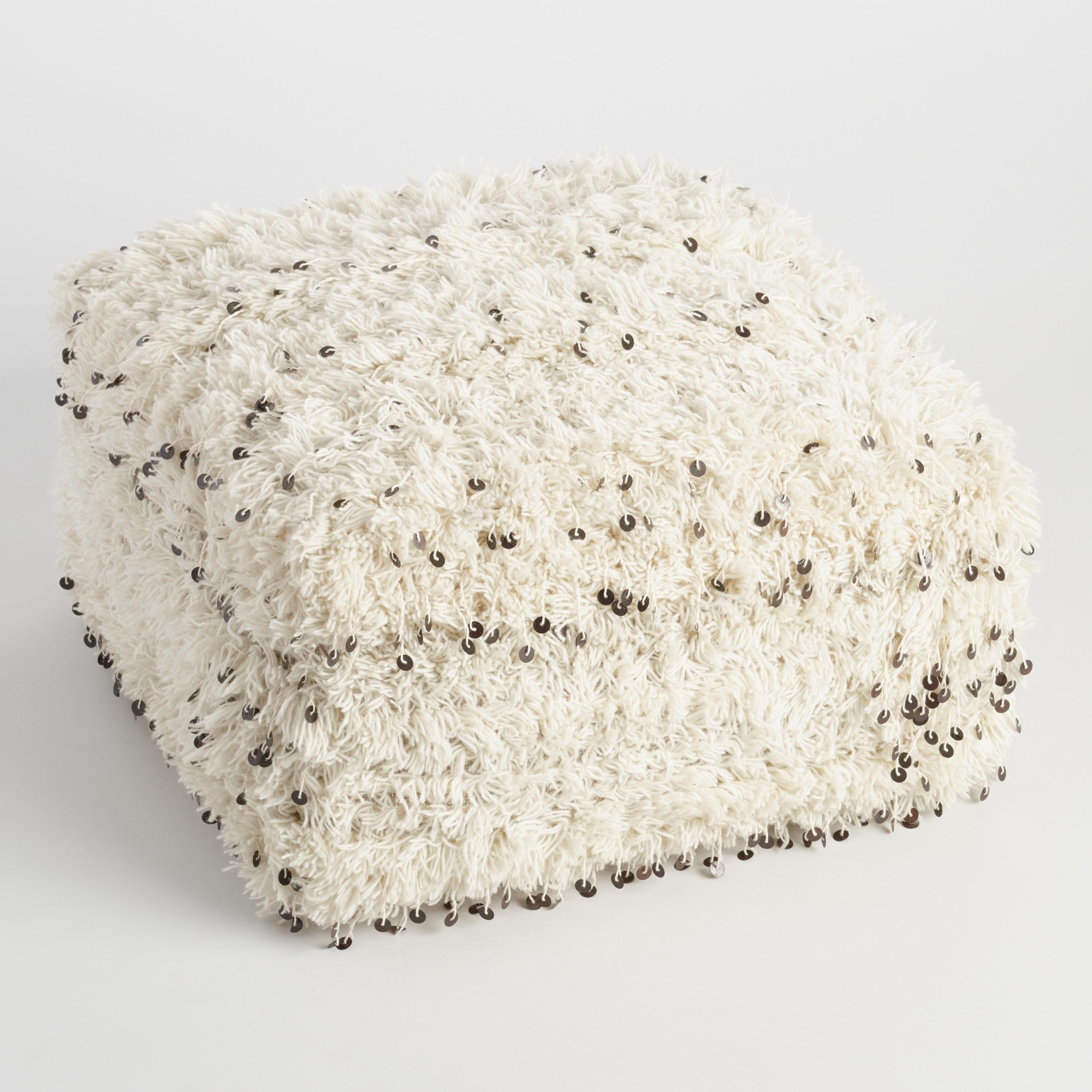 Oversized Moroccan Wool Pouf | World Market