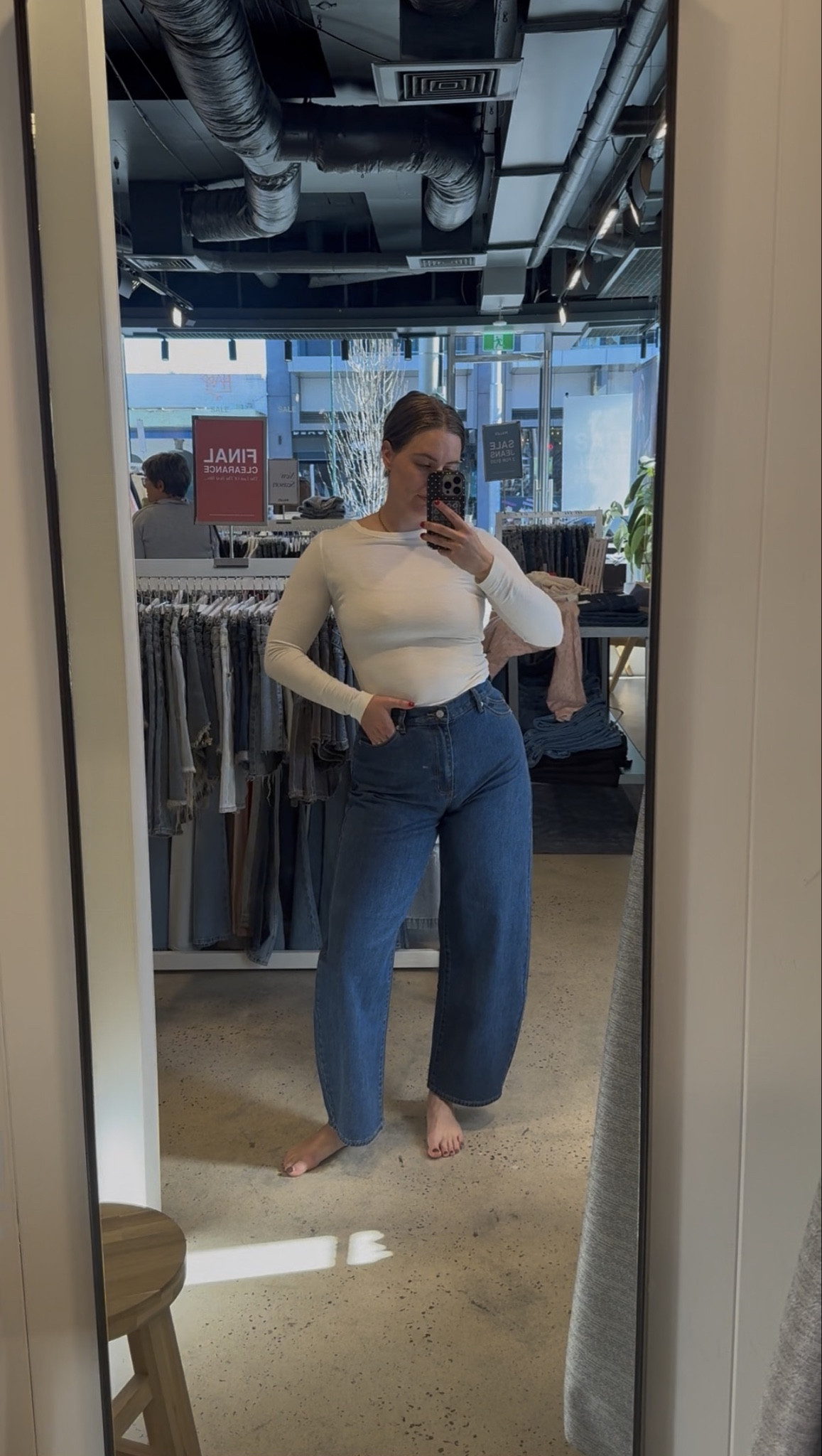 These blue barrel leg jeans are currently on sale! I am 170cm and they are the perfect denim length for me. I am wearing a size 28 (which is equivalent to a 10) and they are true to size. 

#LTKstyletip #LTKaustralia #LTKsale