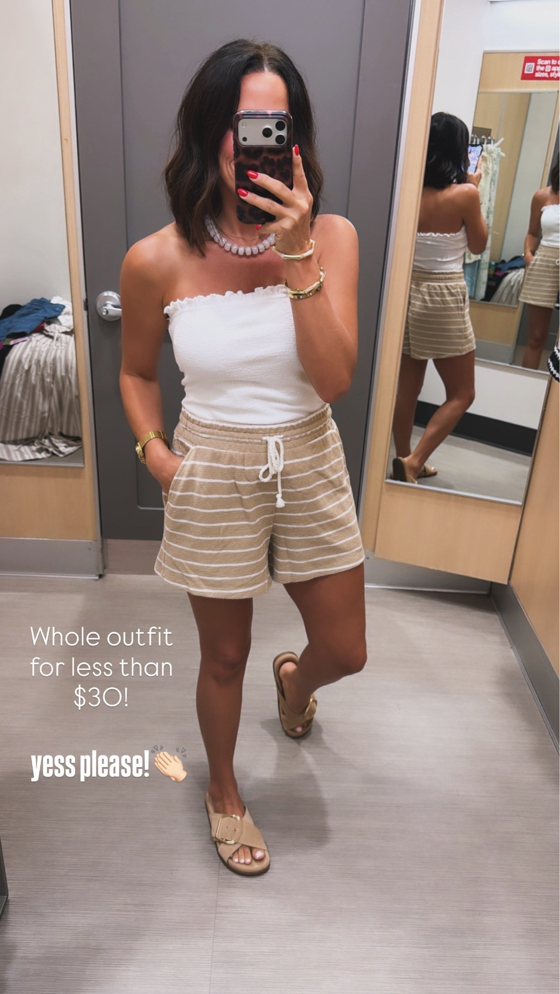 The whole outfit is under $30 and somehow looks way more expensive 🤍 The striped shorts are so comfy, the tube top stays put, and together they’re the perfect easy summer outfit.

Size XS
5’3” for reference

#targetstyle #targetfinds #targetfashion #targetdeals #summeroutfit #affordablefashion #budgetstyle #ltkstyle #casualstyle #targetrun