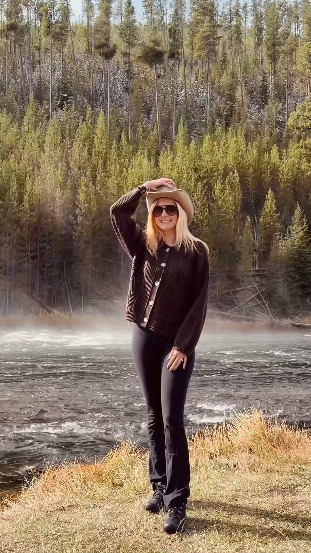 Took my favorite flare leggings to Yellowstone for a hiking day! Such a good pair! 

Brown cardigan, fall outfit, fall fashion, hiking outfit, western chic, autumn fashion, autumn outfit, athleisure outfit, athletic outfit 

#LTKTall #LTKTravel #LTKStyleTip