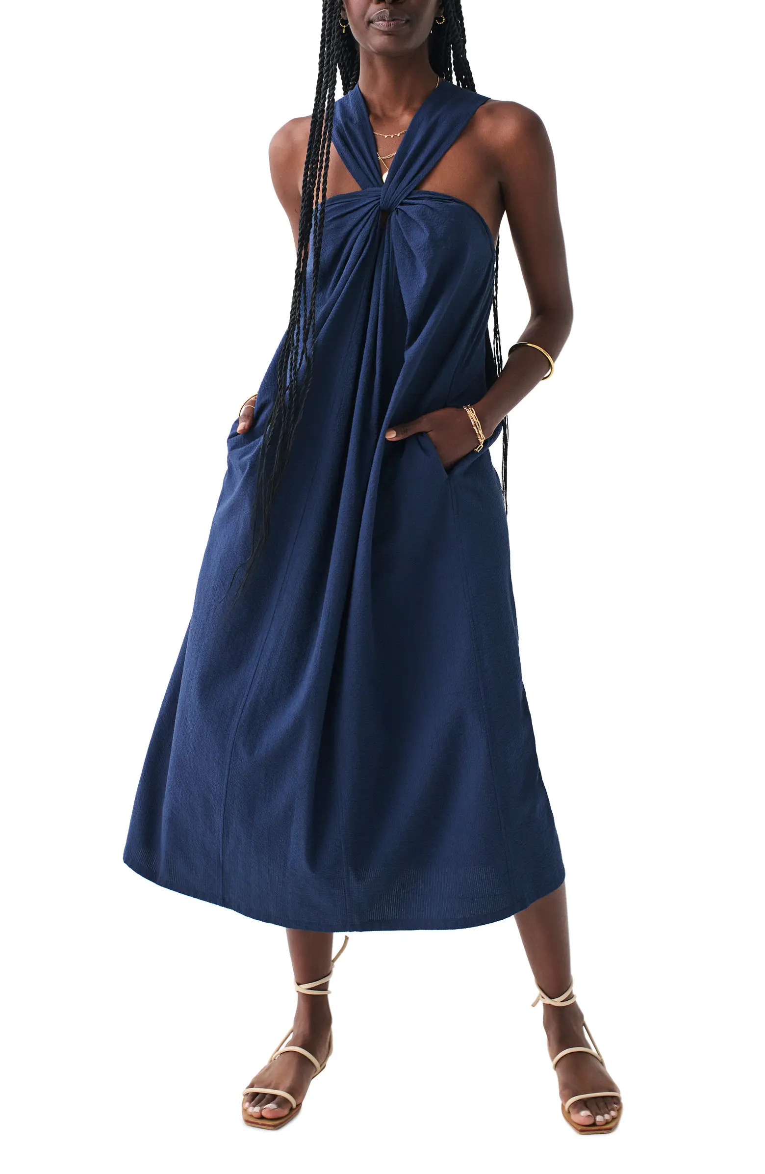 Bay Twist Seersucker Halter Dress | Nordstrom