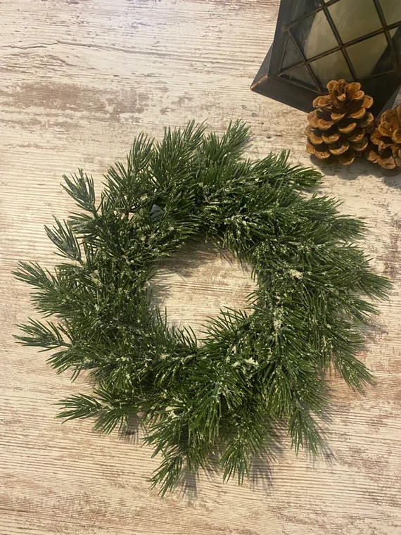 Mini Flocked Wreath / Mini Christmas Wreath / Candle Wreath | Etsy | Etsy (US)
