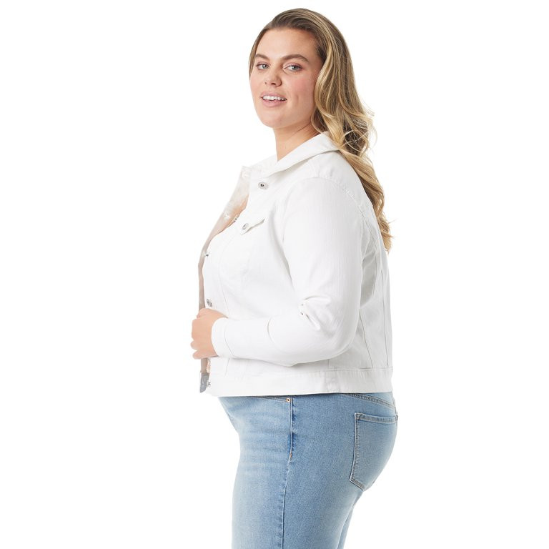 Jessica Simpson Women's and Women's Plus Uptown Jean Cropped Denim Jacket - Walmart.com | Walmart (US)