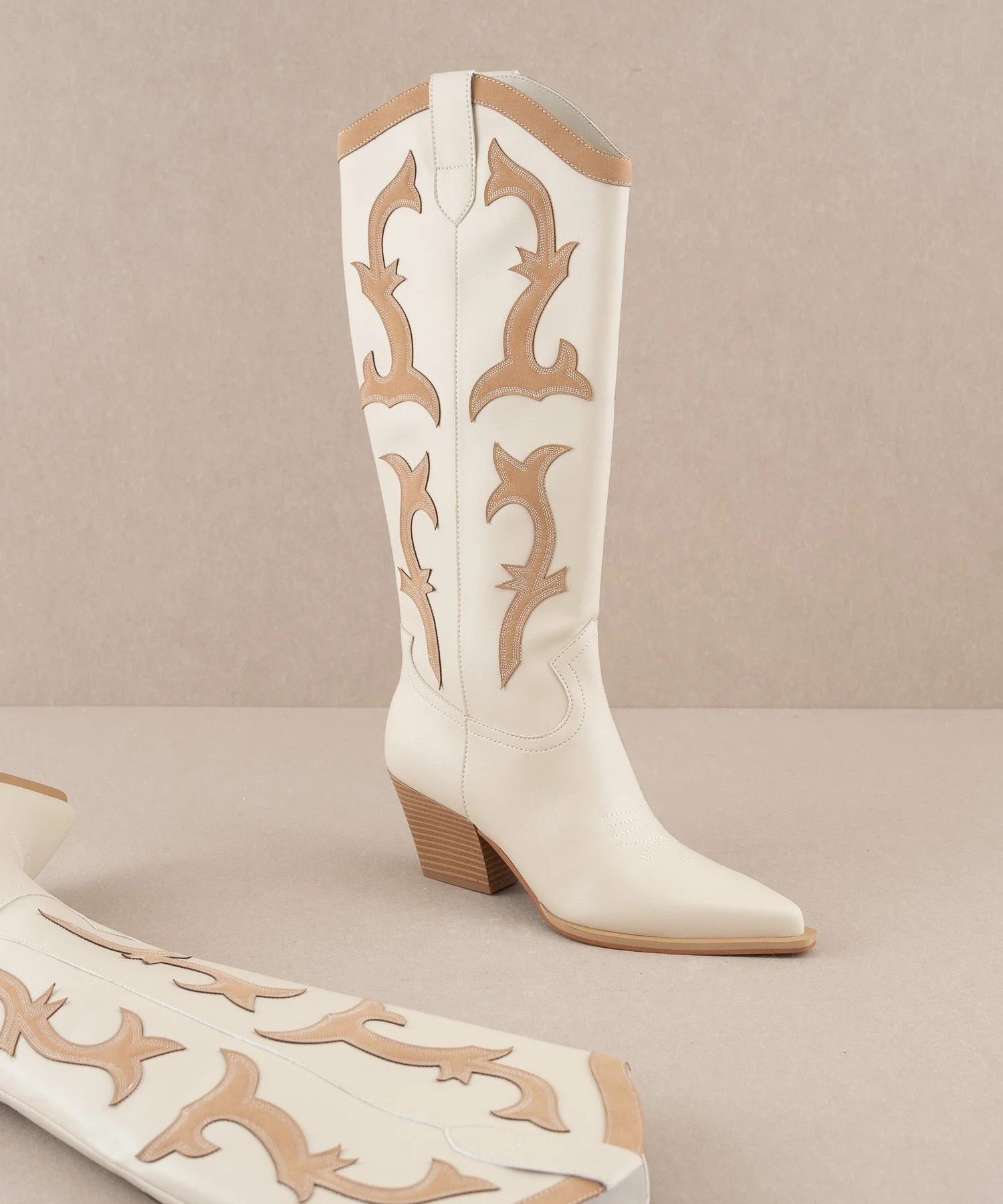 The Adriana | Beige Rodeo Boot | Oasis Society