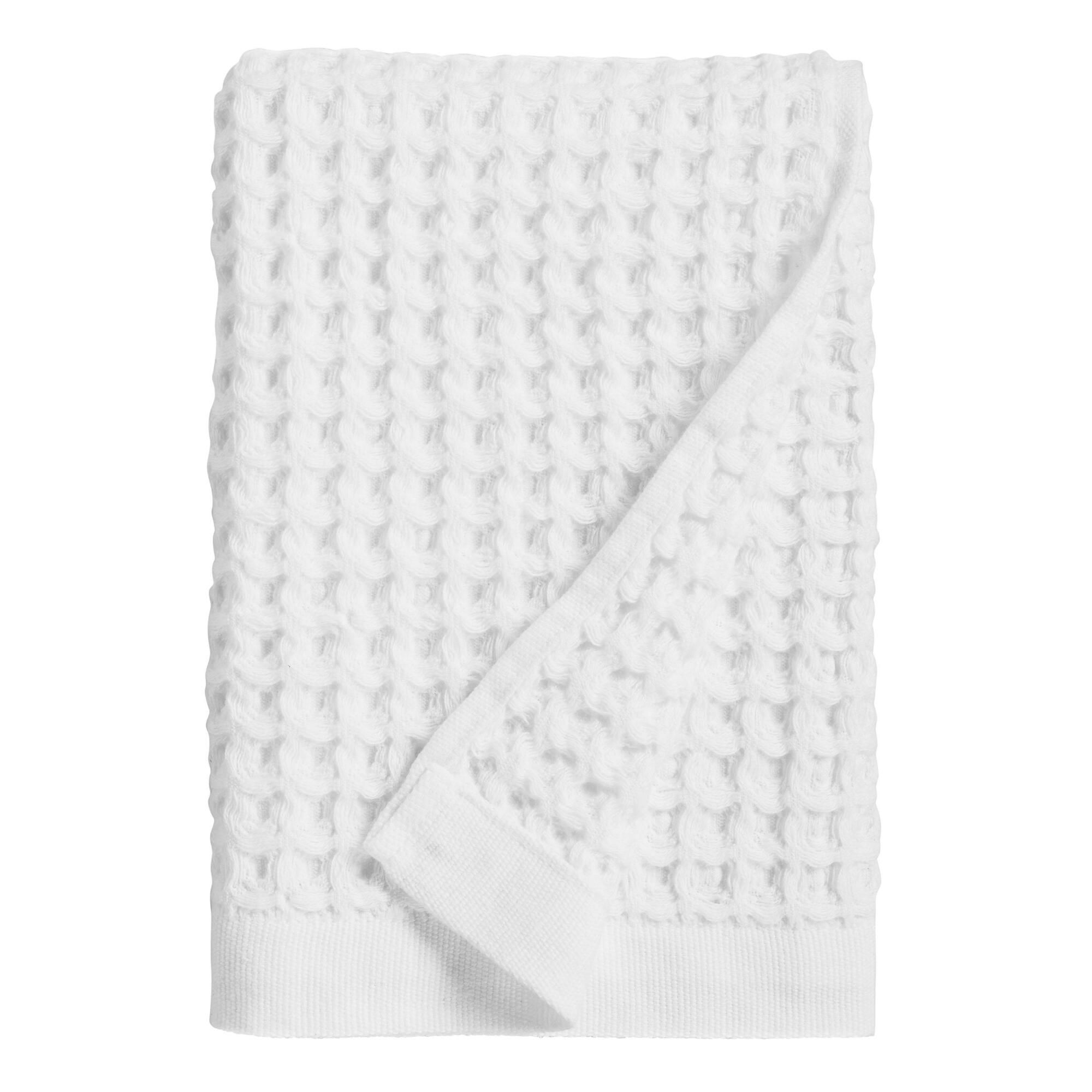 White Waffle Weave Cotton Hand Towel by World Market | World Market
