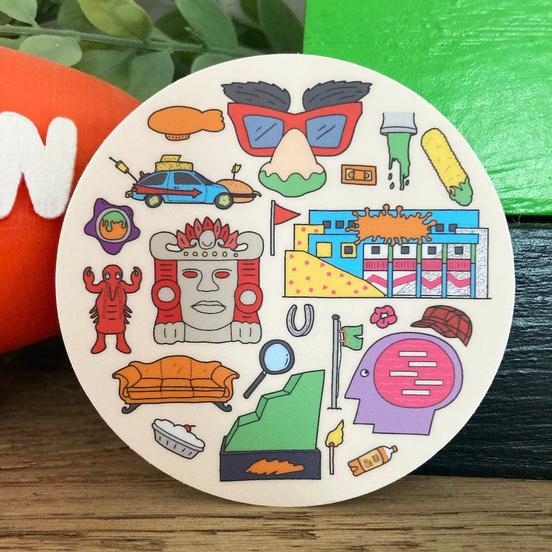 90's Nickelodeon Inspired Collage Sticker 3 Waterproof - Etsy | Etsy (US)