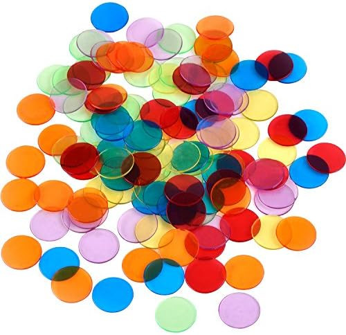 Amazon.com: Shappy 120 Pieces Transparent Color Counters Counting Bingo Chips Plastic Markers wit... | Amazon (US)