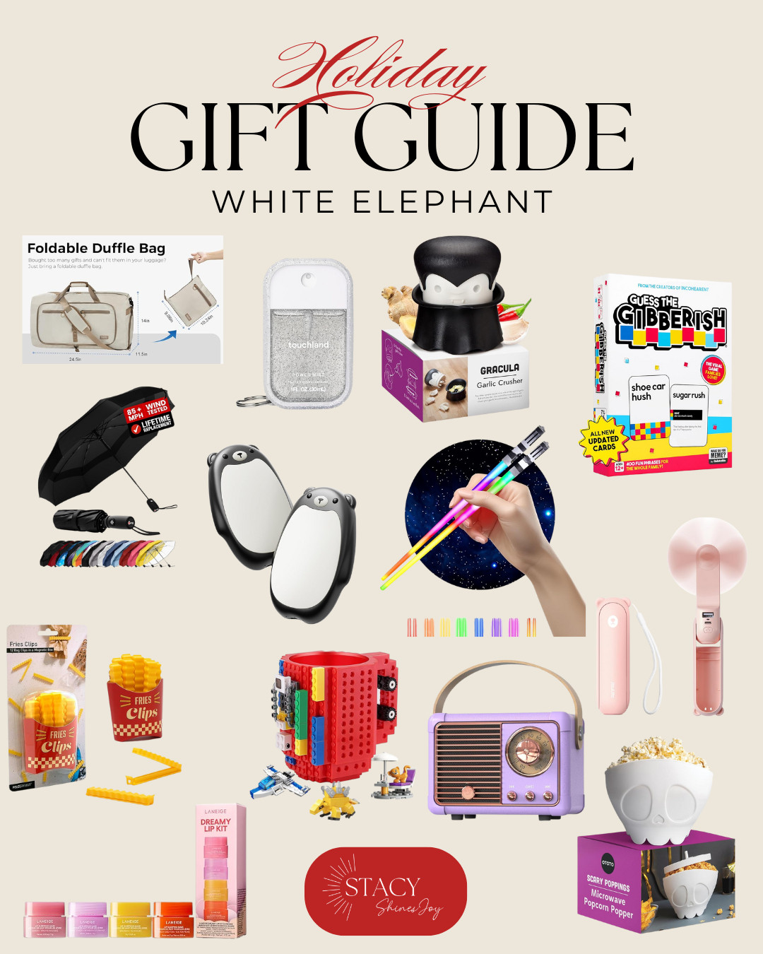 Check out these unique holiday gift ideas for everyone on your list! PERFECT FOR WHITE ELEPHANT! From travel essentials to cozy gadgets, there's something for everyone. 🎁 

 #LTKGiftGuide #LTKHoliday #LTKFamily
