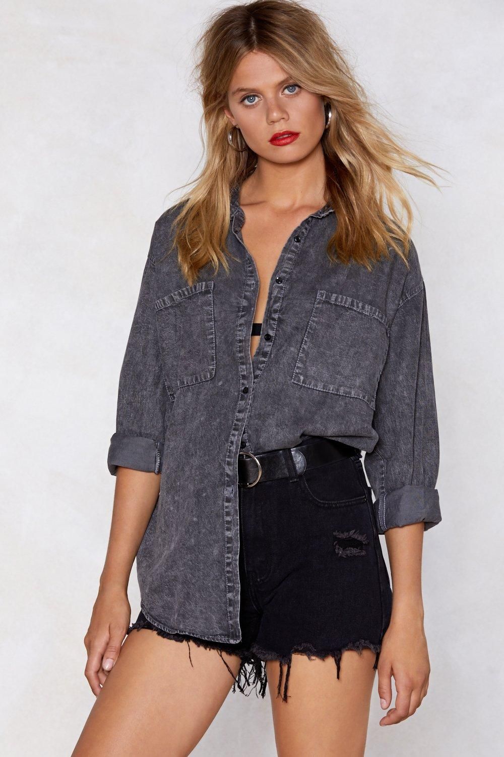That Doesn't Wash With Me Oversized Shirt | NastyGal (US & CA)
