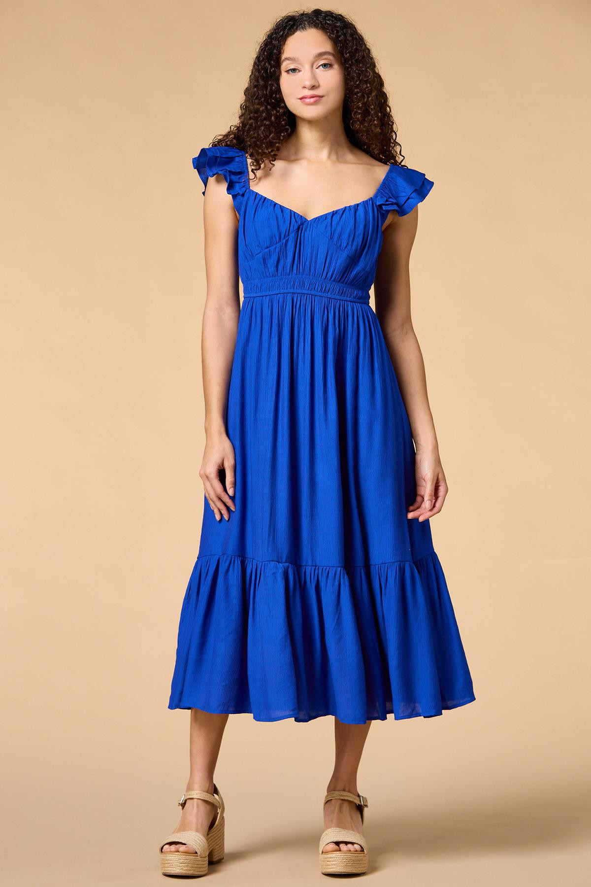 let`s flounce midi dress | Versona