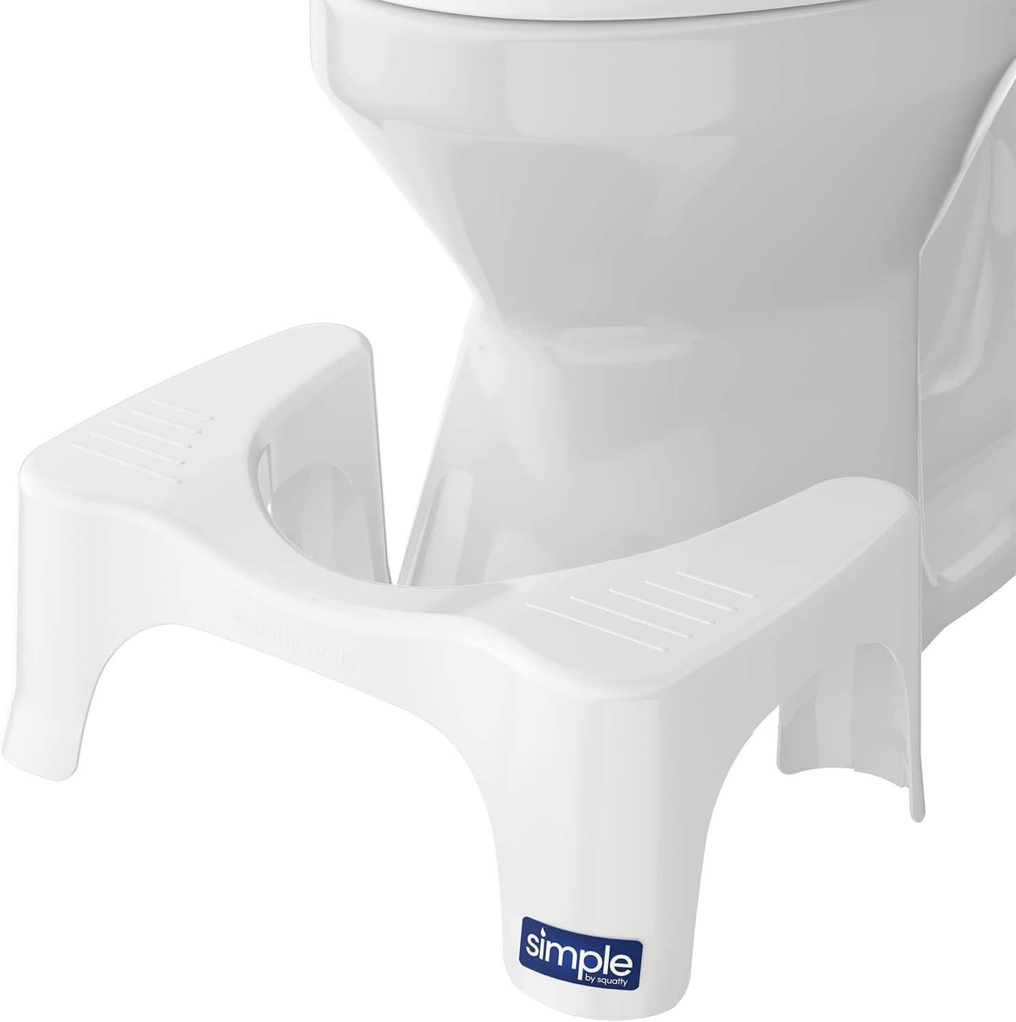 Squatty Potty Simple Curve Bathroom Toilet Stool 7" White | Amazon (US)