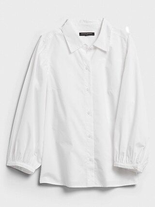 Puff-Sleeve Button-Down Shirt | Banana Republic Factory