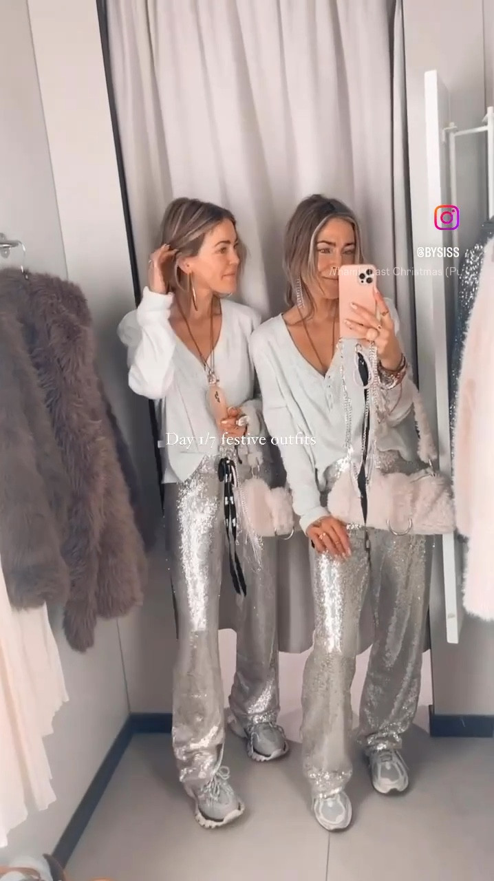 Day 1/7 festive outfits all about sequin trousers ✨✨✨

#LTKHoliday #LTKCyberWeek #LTKParties