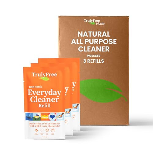 Truly Free Everyday Cleaner - Multipurpose Cleaner Spray, Kitchen Counter Cleaner, Natural Cleaning Products, Multi-Surface Household Solution - Pack of 3 | Amazon (US)