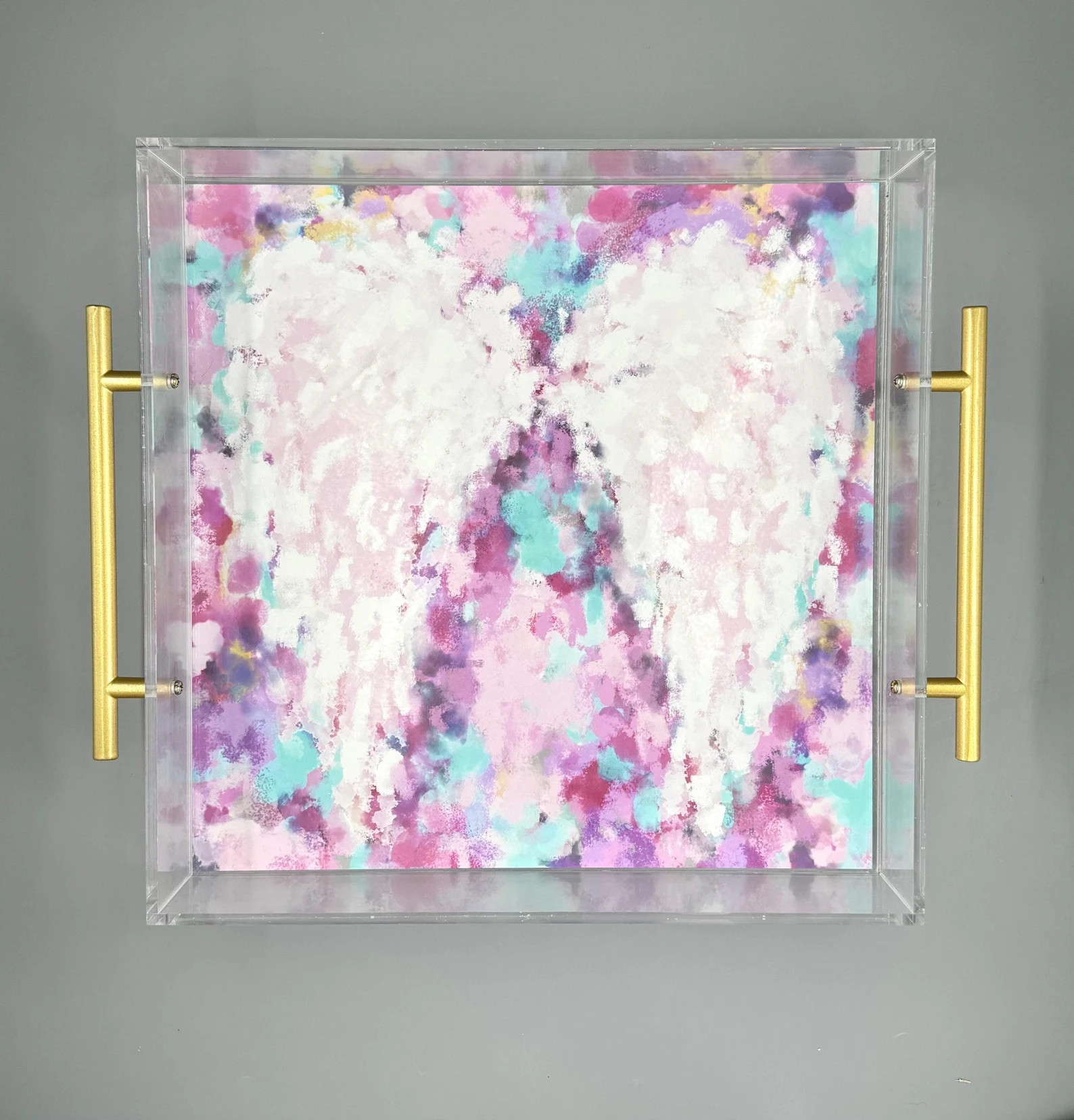 Pi Beta Phi Acrylic Tray With Art for Sorority Gift for Dorm Decor Art Abstract Painting With Ang... | Etsy (US)