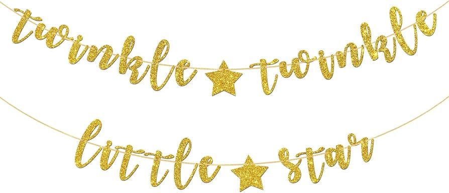 Mokonate Twinkle Twinkle Little Star Banner, Baby Shower, Gender Reveal, First Birthday Party Dec... | Amazon (US)