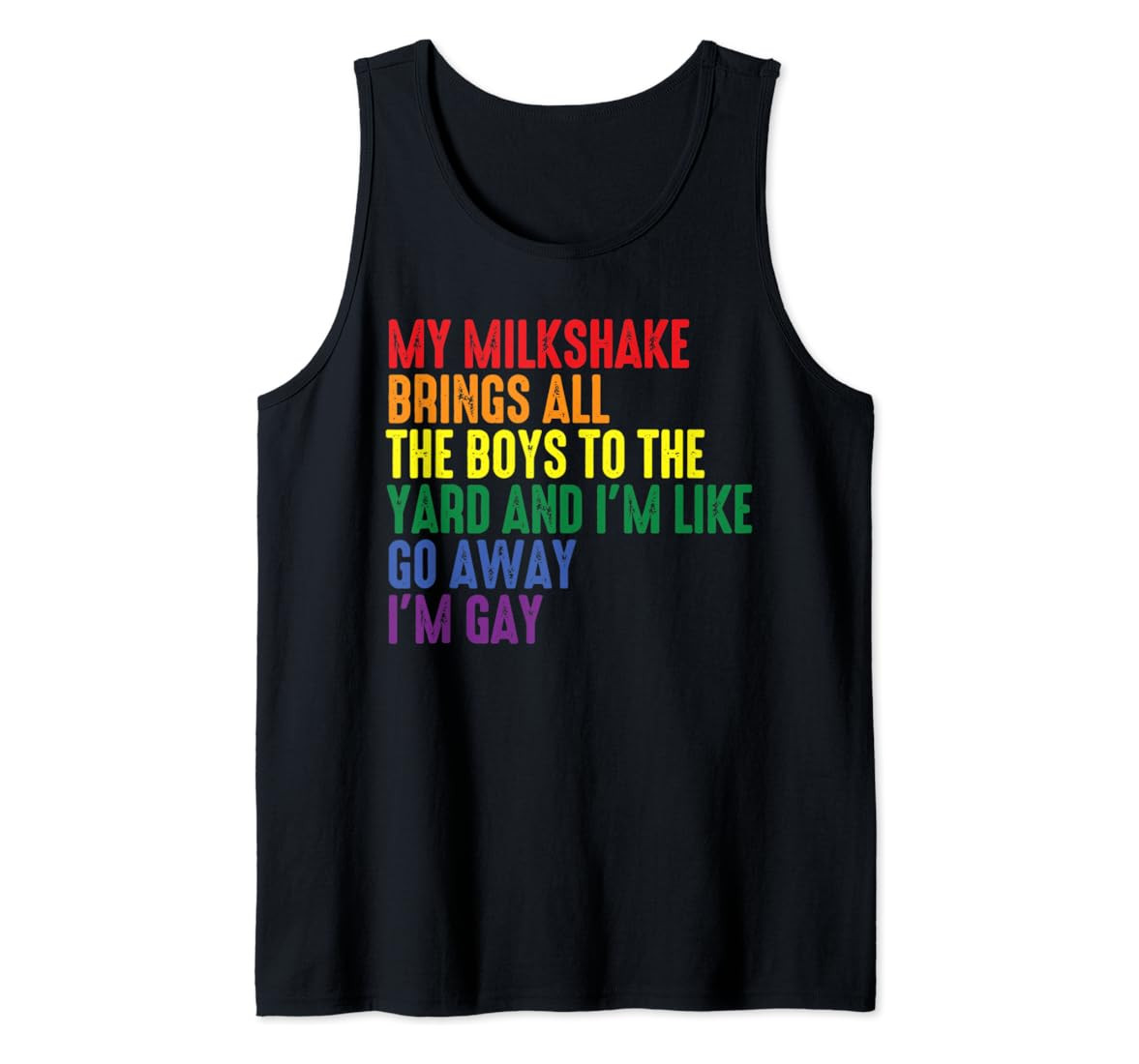 My Milkshake Brings All The Boys To The Yard I'm Gay Tank Top | Amazon (US)