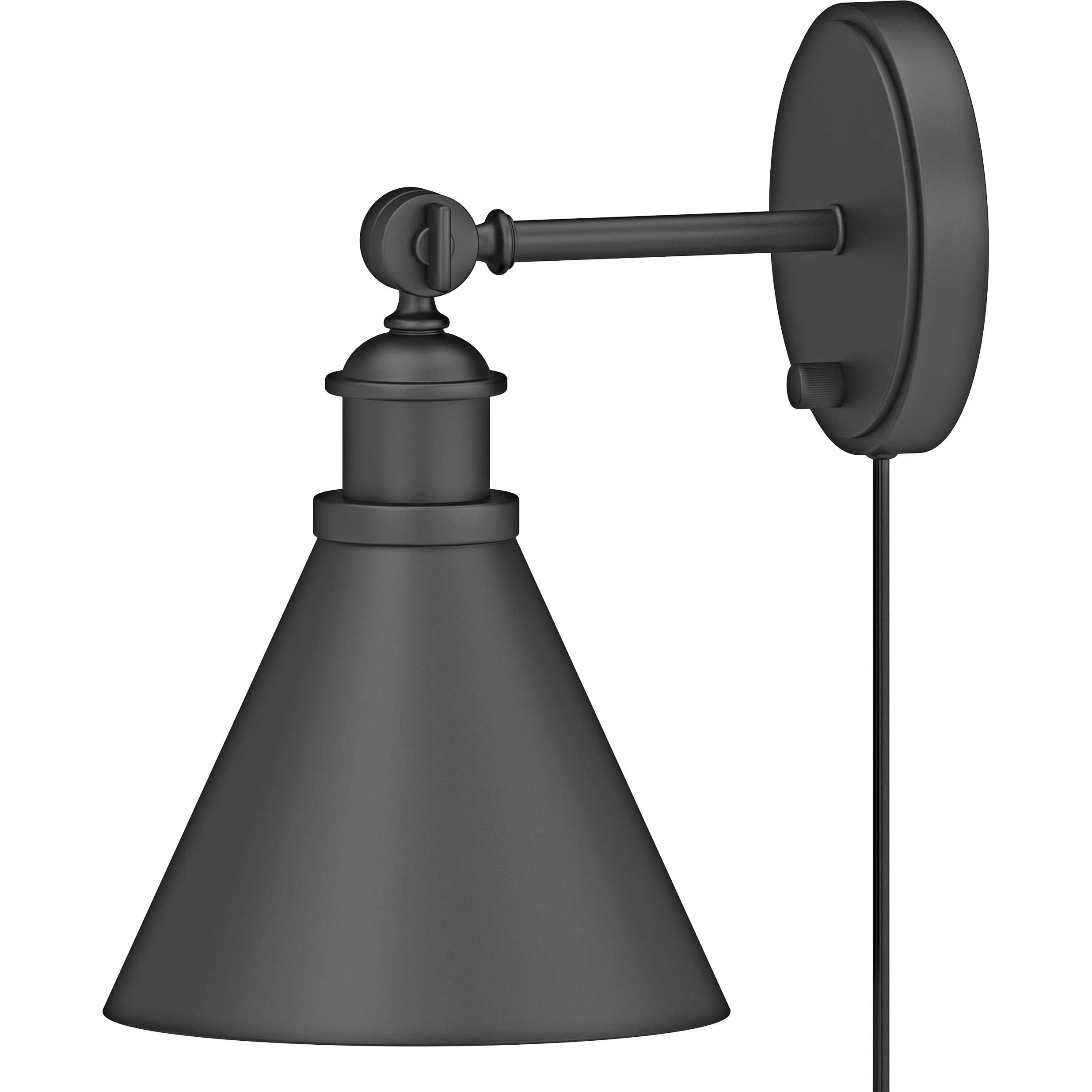 Williston Forge V4981 Ingresar Steel Plug-in Adjustable Armed Sconce with Rotary Style Switch | W... | Wayfair North America