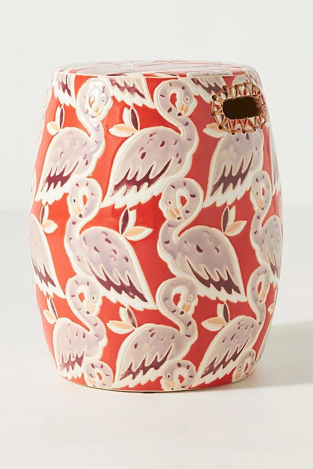 Flamingos Ceramic Stool | Anthropologie (US)