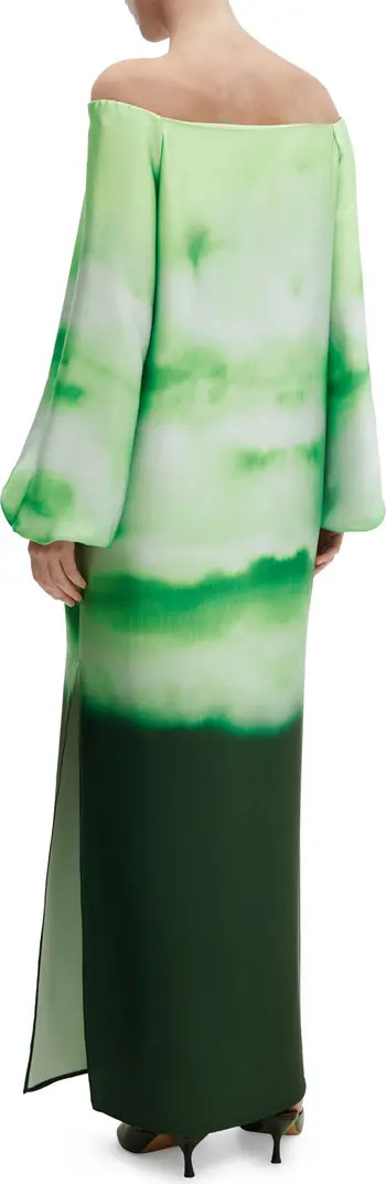 MANGO Tie Dye Off the Shoulder Long Sleeve Maxi Dress | Nordstrom | Nordstrom