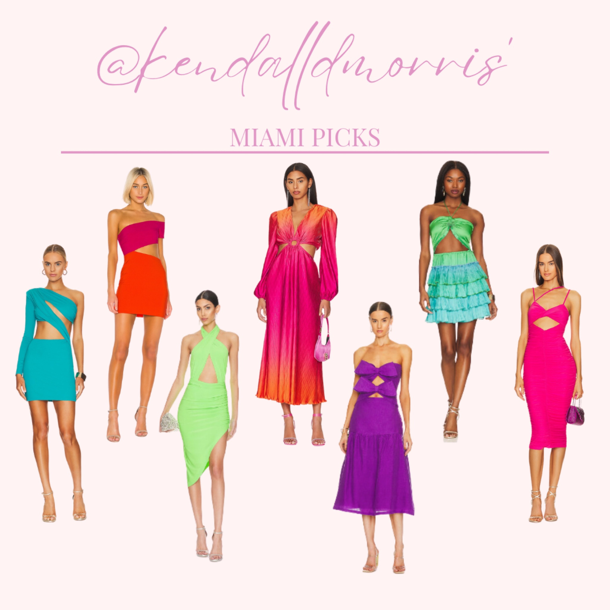 Going to Miami soon and needed some style inspo. I’m thinking cutouts and color! Here’s what’s in my Revolve cart. 

Spring dresses, colorful dresses, neon, mini dress, midi dress, night out, vacation dress

#LTKstyletip #LTKtravel #LTKFind