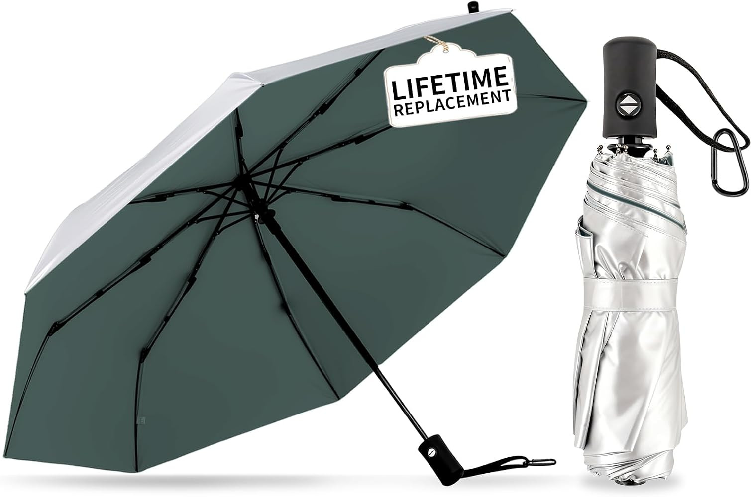 UPF 50+ UV Umbrellas for Sun Protection 41 Inch,Large Automatic Umbrellas for Rain Windproof, Com... | Amazon (US)