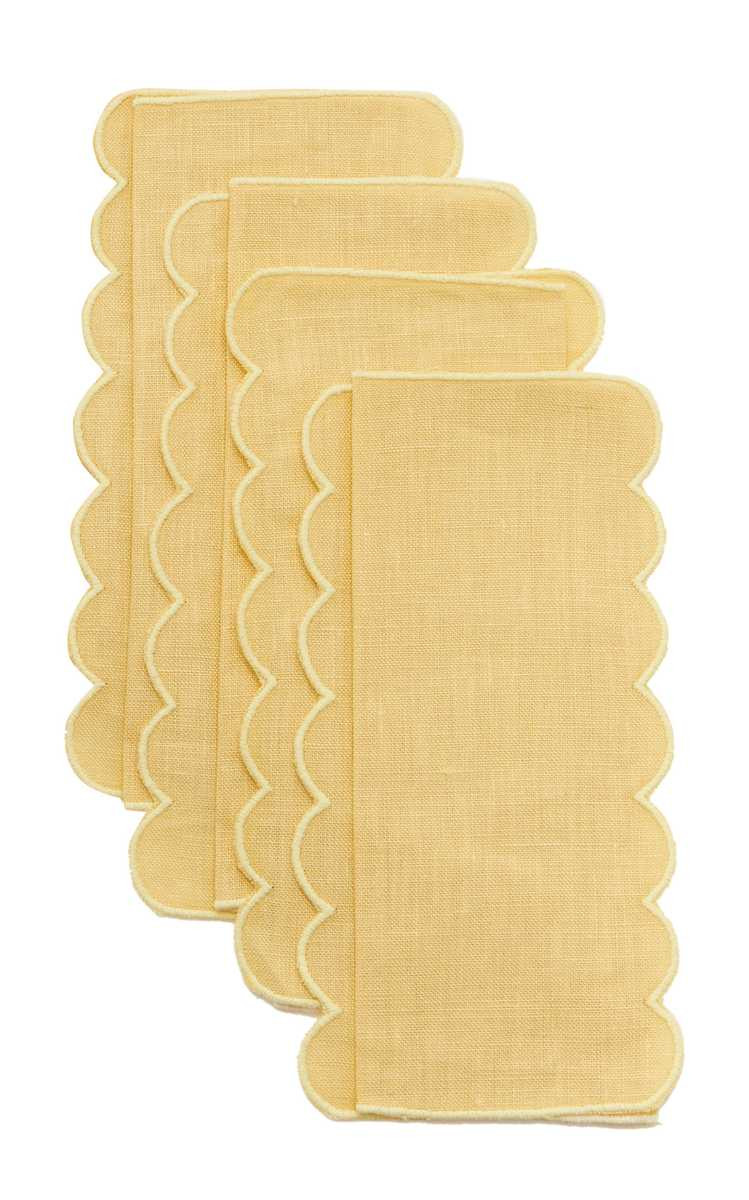 Set-Of-Four Linen Cocktail Napkins | Moda Operandi (Global)