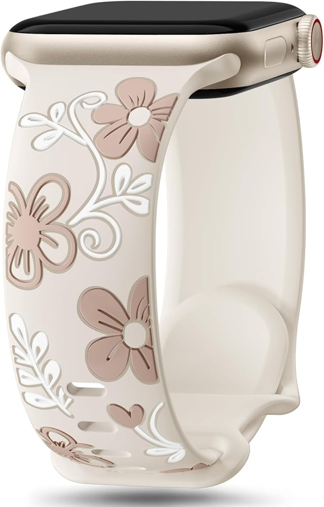 Witzon Floral Band Compatible with Apple Watch Bands For Women 40mm 41mm 38mm 42mm 44mm 45mm 46mm... | Amazon (US)