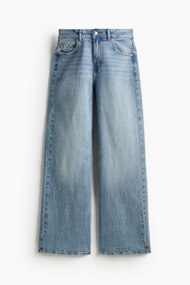 H & M - Wide High Jeans - Blue | H&M (UK, MY, IN, SG, PH, TW, HK)