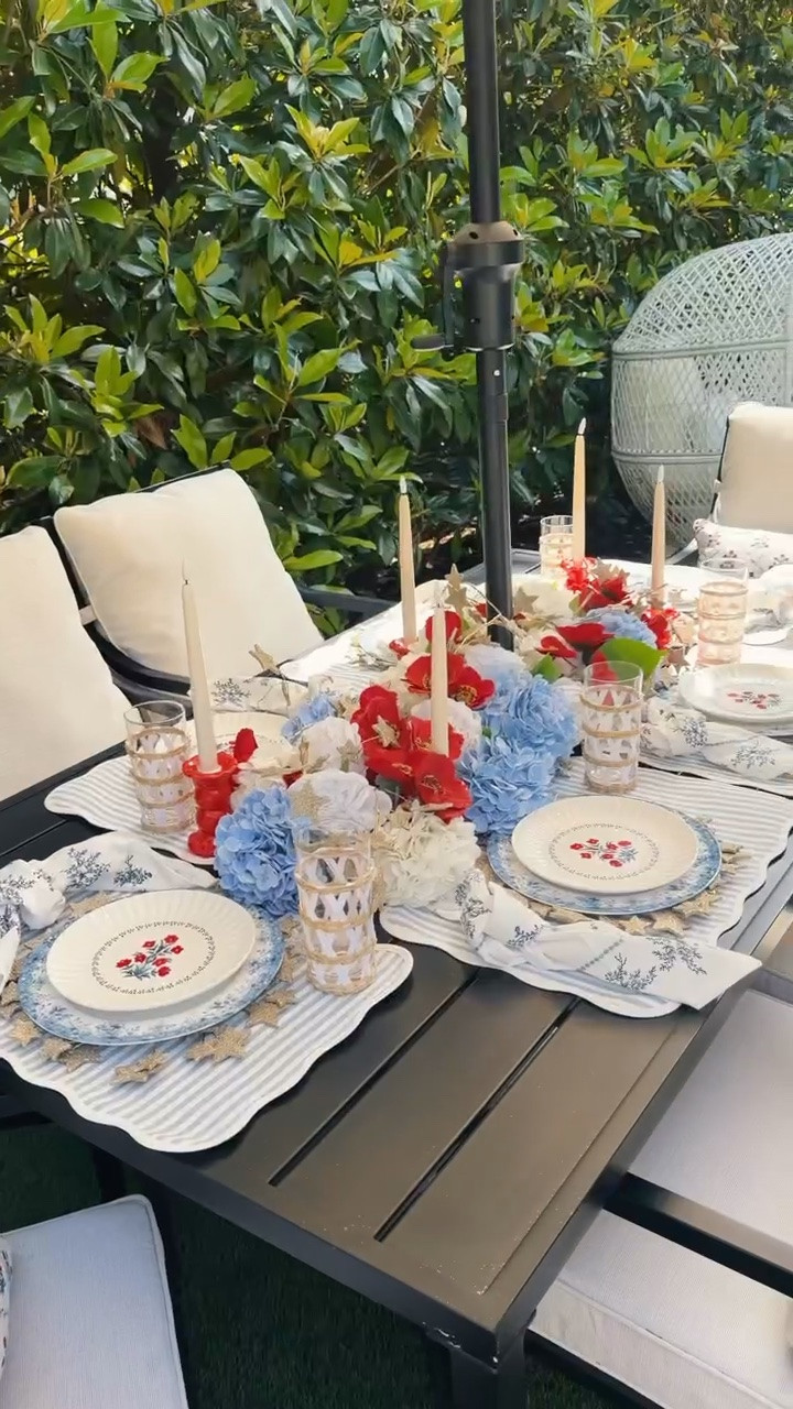 Our gorgeous summer collection makes for a perfect tablescape!! AND this Outdoor Cambria Dining table is on sale right now!

#LTKSeasonal #LTKHome