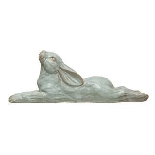 14.4" White Stoneware Rabbit | Michaels Stores