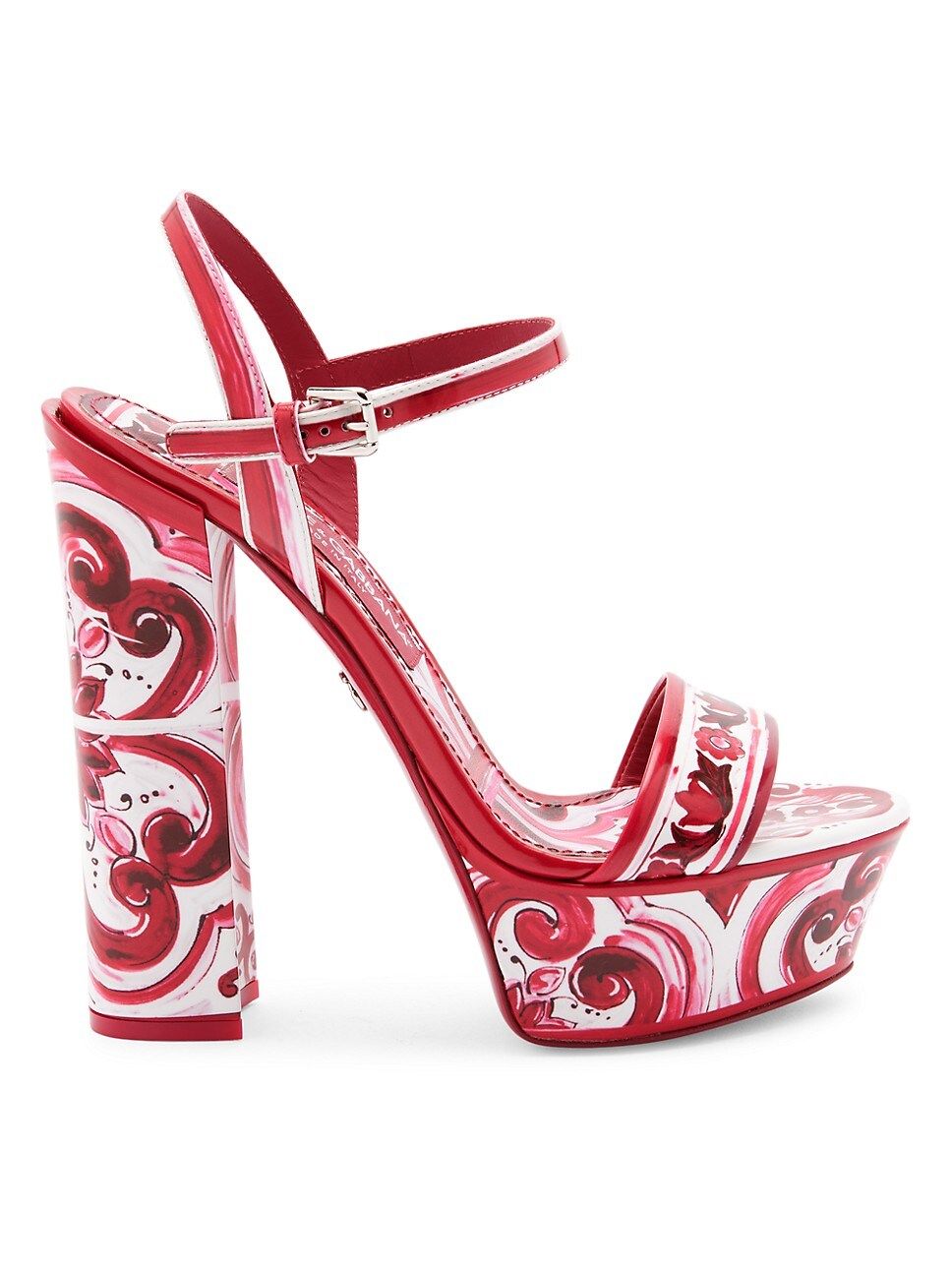 105MM Swirling Floral Platform Sandals | Saks Fifth Avenue