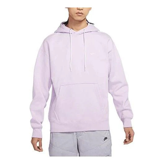 Men's Nike Logo Embroidered Solid Color Fleece Lined Casual Purple DA0316-530 | KICKS CREW
