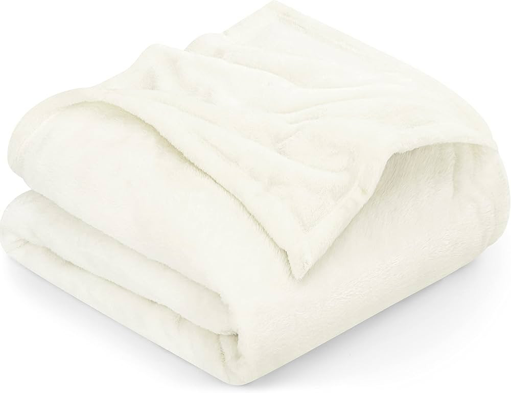 Utopia Bedding Fleece Blanket Full Size Ivory 300GSM Luxury Fuzzy Soft Anti-Static Microfiber Bed... | Amazon (US)