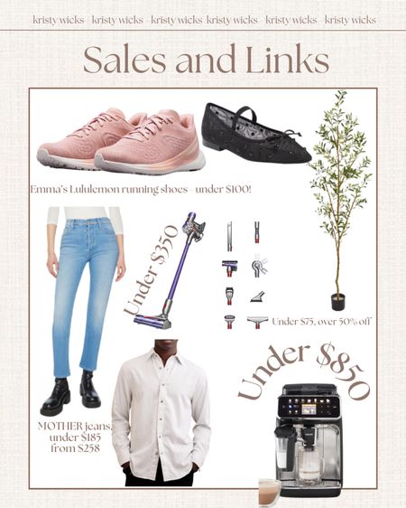 Sales and links of the day! 🤍✨ 

Emma’s lululemon running and workout sneakers are on sale today under $100 (a few color options!), our fave MOTHER jeans are on sale under $185, Dyson v8 vacuum is on sale under $350, our coffee machine is back on sale and more! 

🎉

#LTKHome #LTKSaleAlert #LTKFindsUnder100