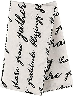The White Petals Set of 6 Thanksgiving Cloth Napkins, 100% Cotton, Napkins with Text- Blessings, ... | Amazon (US)