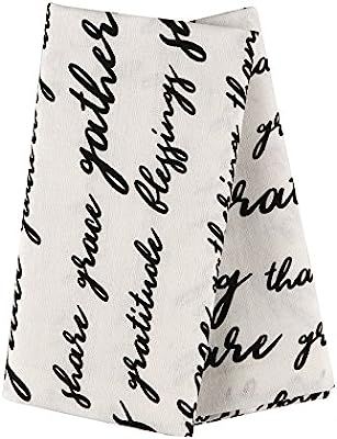 The White Petals Set of 6 Thanksgiving Cloth Napkins, 100% Cotton, Napkins with Text- Blessings, ... | Amazon (US)