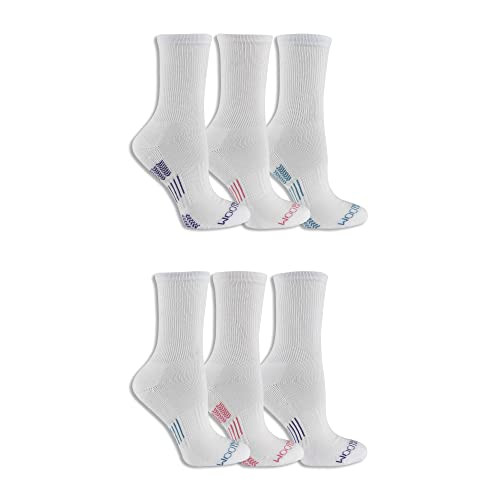 Fruit of the Loom Women's Everyday Active Crew Socks, White, Purple, Pink, Green, Blue, Shoe Size: 4-10 | Amazon (US)