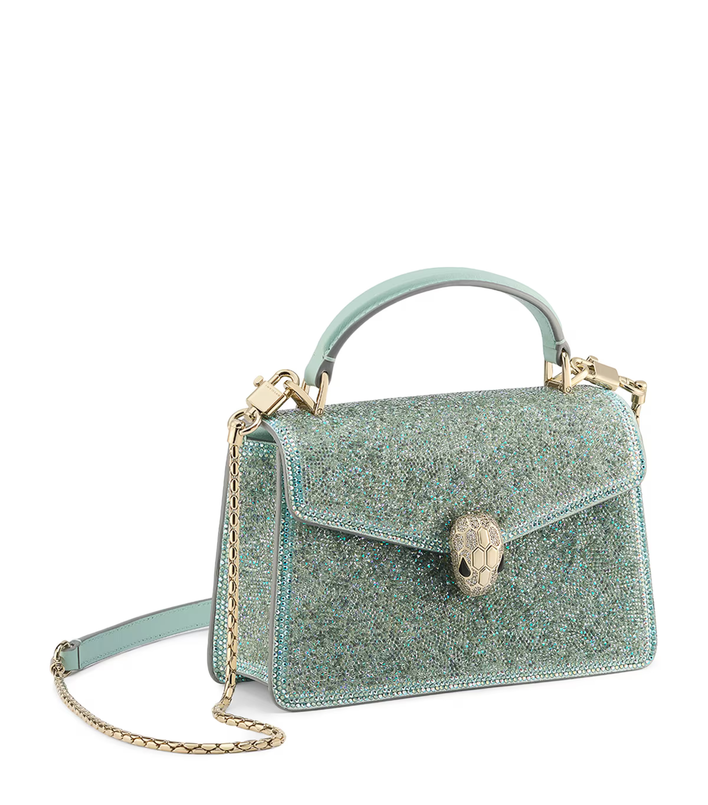 Bvlgari Mini Embellished Serpenti Forever Top-Handle Bag | Harrods
