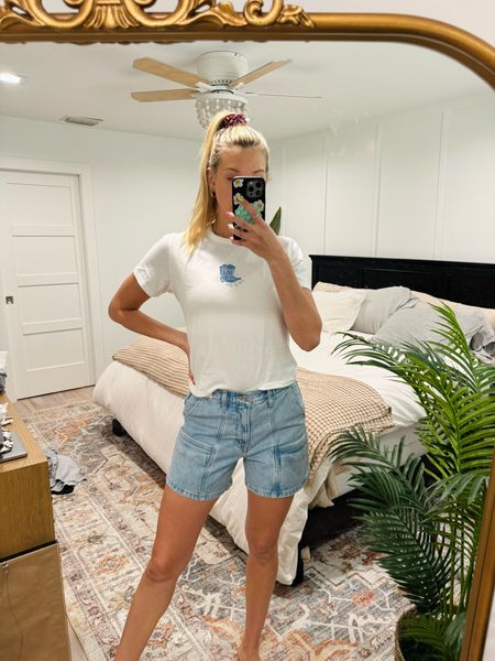 Loving these high rise dad shorts from Abercrombie. Looks so cute with my top! My shorts are on sale for 25% off 🤍

#LTKSeasonal #LTKSaleAlert #LTKStyleTip