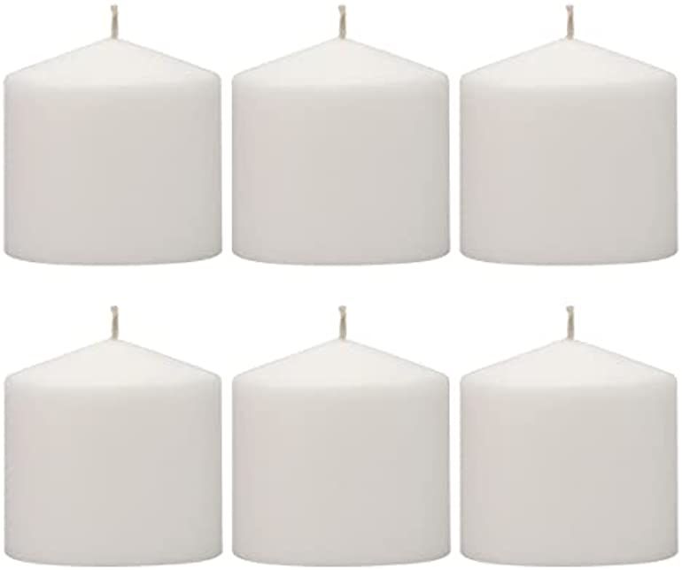 Stonebriar 18 Hour Long Burning Unscented Pillar Candles, 3x3, White , Pack of 6 | Amazon (US)