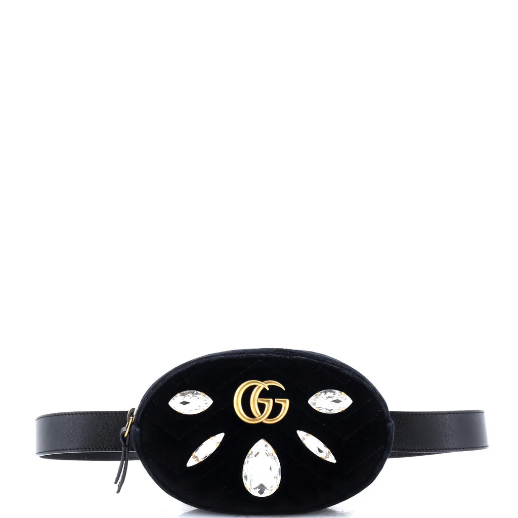 GG Marmont Belt Bag Embellished Matelasse Velvet | Rebag